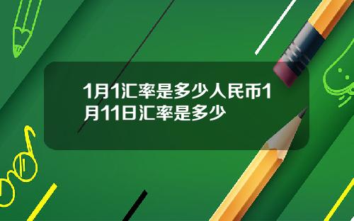 1月1汇率是多少人民币1月11日汇率是多少