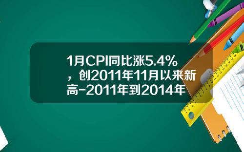 1月CPI同比涨5.4%，创2011年11月以来新高-2011年到2014年cpi张多少怎么算