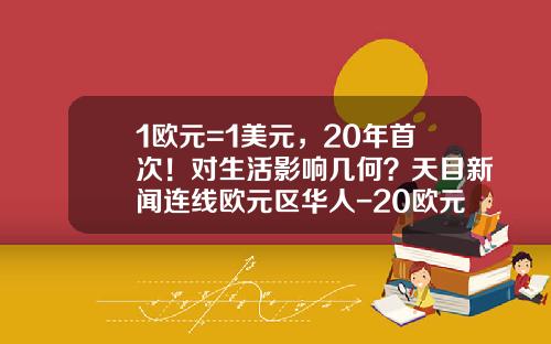 1欧元=1美元，20年首次！对生活影响几何？天目新闻连线欧元区华人-20欧元等于多少美元