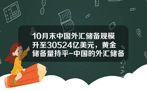 10月末中国外汇储备规模升至30524亿美元，黄金储备量持平-中国的外汇储备是多少