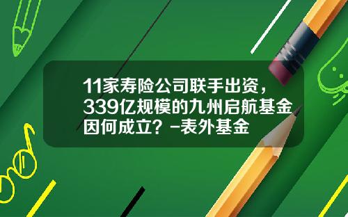 11家寿险公司联手出资，339亿规模的九州启航基金因何成立？-表外基金