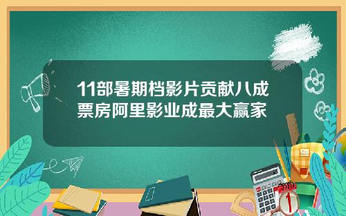 11部暑期档影片贡献八成票房阿里影业成最大赢家
