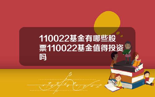 110022基金有哪些股票110022基金值得投资吗