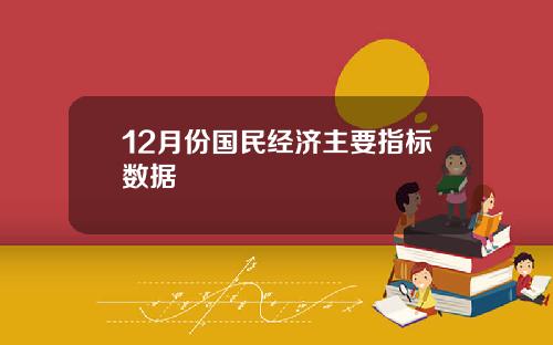 12月份国民经济主要指标数据