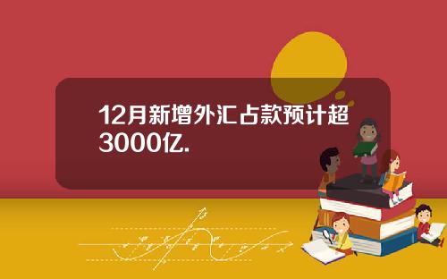 12月新增外汇占款预计超3000亿.