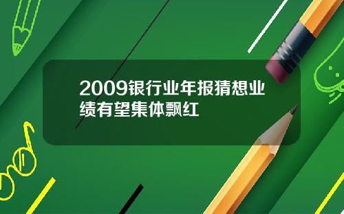 2009银行业年报猜想业绩有望集体飘红