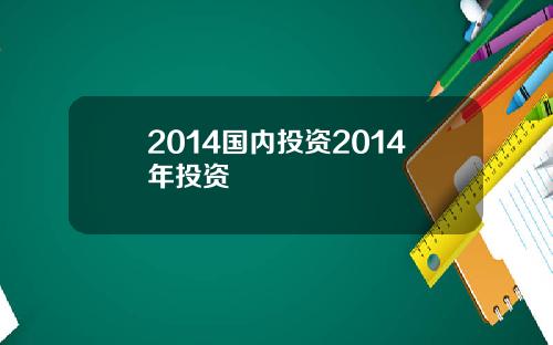 2014国内投资2014年投资