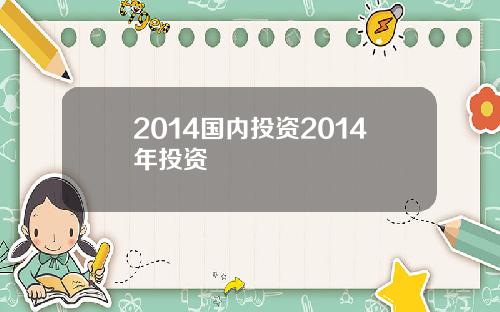 2014国内投资2014年投资