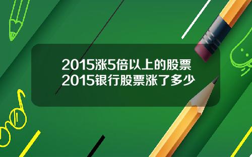 2015涨5倍以上的股票2015银行股票涨了多少