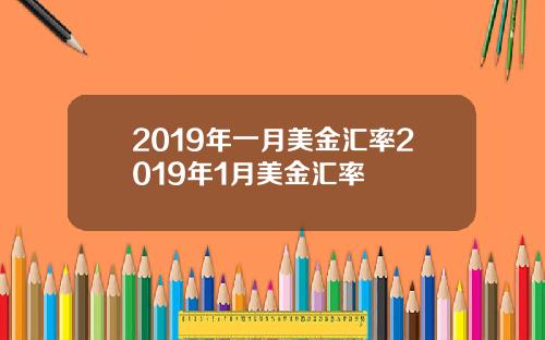 2019年一月美金汇率2019年1月美金汇率