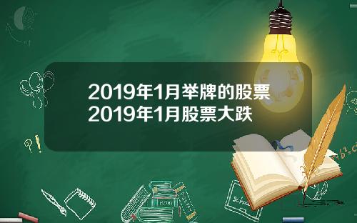 2019年1月举牌的股票2019年1月股票大跌
