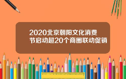 2020北京朝阳文化消费节启动超20个商圈联动促销