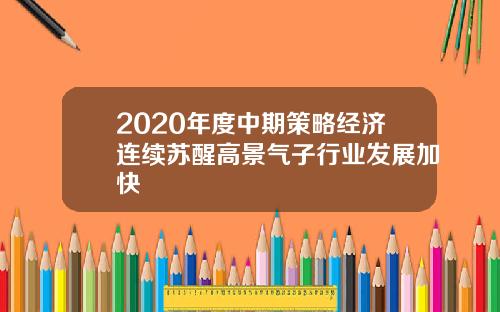 2020年度中期策略经济连续苏醒高景气子行业发展加快