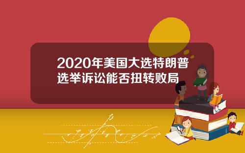 2020年美国大选特朗普选举诉讼能否扭转败局