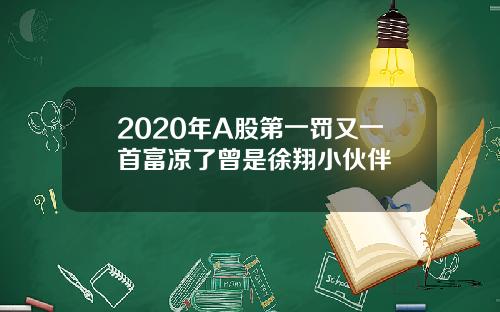 2020年A股第一罚又一首富凉了曾是徐翔小伙伴