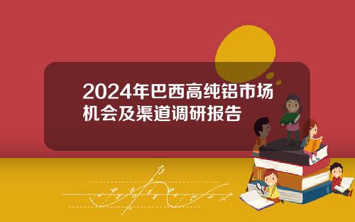 2024年巴西高纯铝市场机会及渠道调研报告