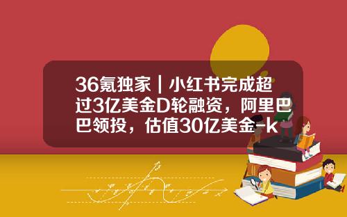 36氪独家｜小红书完成超过3亿美金D轮融资，阿里巴巴领投，估值30亿美金-k11基金