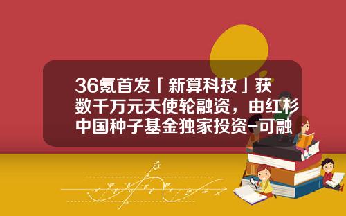 36氪首发「新算科技」获数千万元天使轮融资，由红杉中国种子基金独家投资-可融资的基金