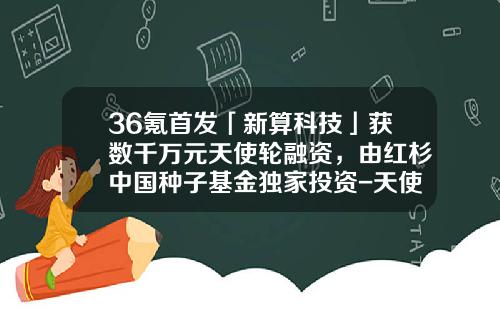 36氪首发「新算科技」获数千万元天使轮融资，由红杉中国种子基金独家投资-天使轮融资有多少