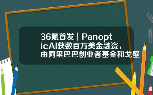 36氪首发｜PanopticAI获数百万美金融资，由阿里巴巴创业者基金和戈壁大湾区联合领投-买阿里的基金
