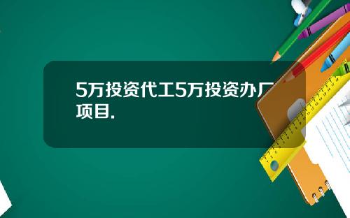 5万投资代工5万投资办厂项目.