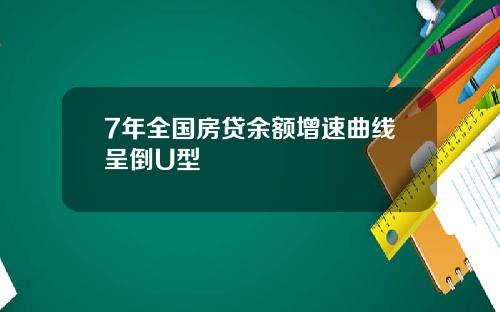 7年全国房贷余额增速曲线呈倒U型