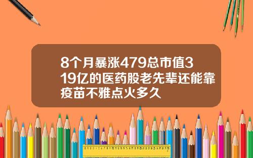 8个月暴涨479总市值319亿的医药股老先辈还能靠疫苗不雅点火多久