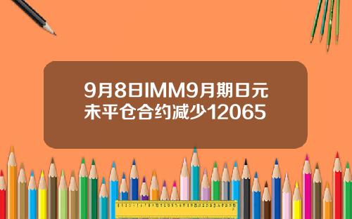 9月8日IMM9月期日元未平仓合约减少12065