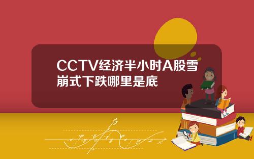 CCTV经济半小时A股雪崩式下跌哪里是底