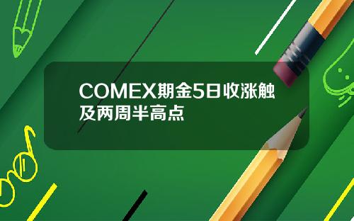 COMEX期金5日收涨触及两周半高点