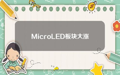 MicroLED板块大涨