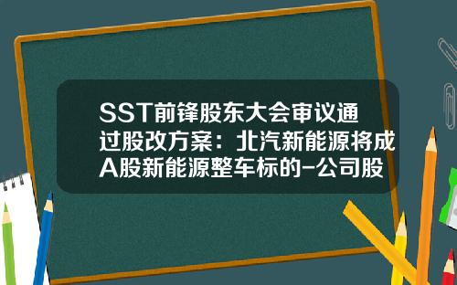 SST前锋股东大会审议通过股改方案：北汽新能源将成A股新能源整车标的-公司股改方案.