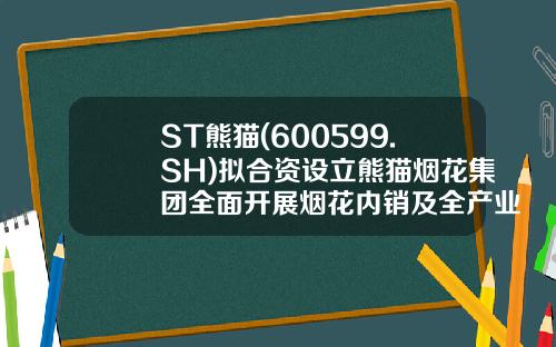 ST熊猫(600599.SH)拟合资设立熊猫烟花集团全面开展烟花内销及全产业链布局-熊猫烟花股份有限公司