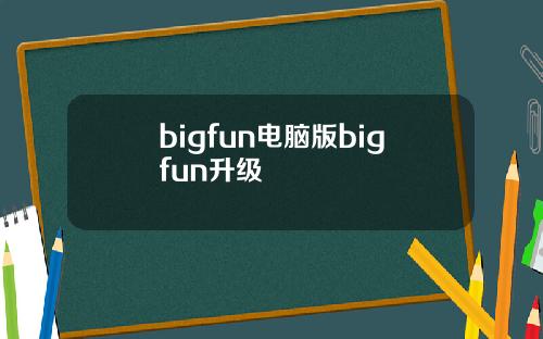 bigfun电脑版bigfun升级