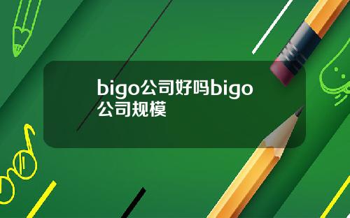bigo公司好吗bigo公司规模