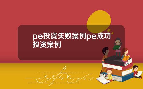 pe投资失败案例pe成功投资案例