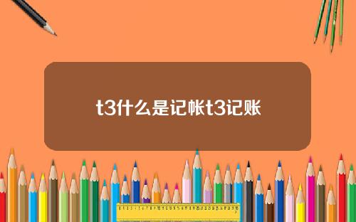 t3什么是记帐t3记账