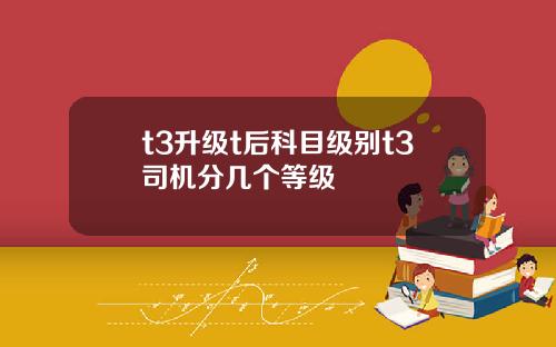 t3升级t后科目级别t3司机分几个等级