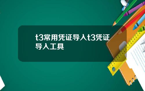 t3常用凭证导入t3凭证导入工具