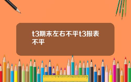 t3期末左右不平t3报表不平