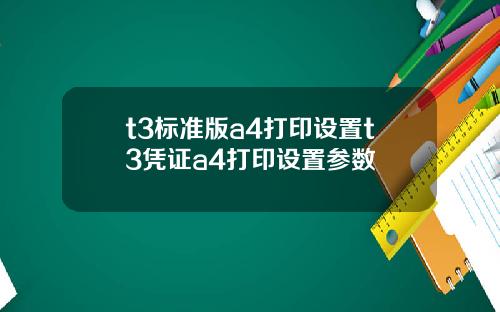 t3标准版a4打印设置t3凭证a4打印设置参数