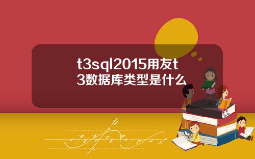 t3sql2015用友t3数据库类型是什么