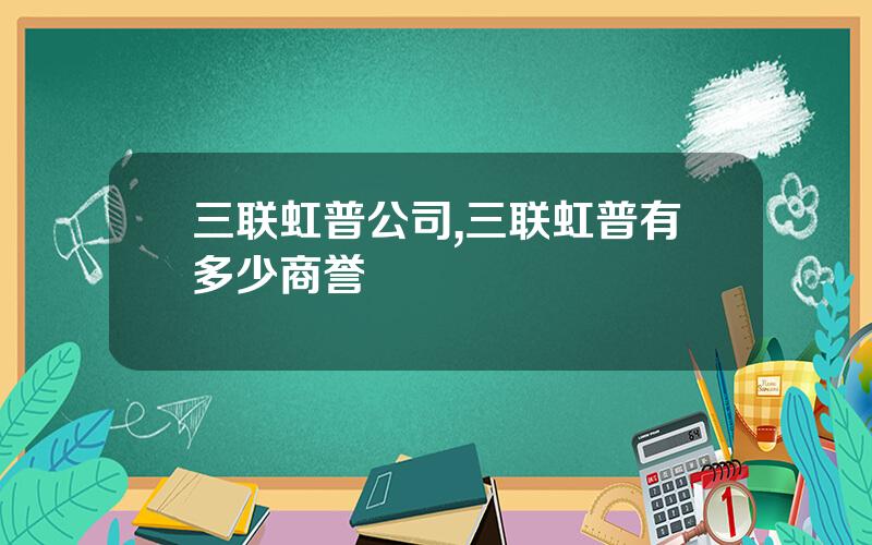 三联虹普公司,三联虹普有多少商誉