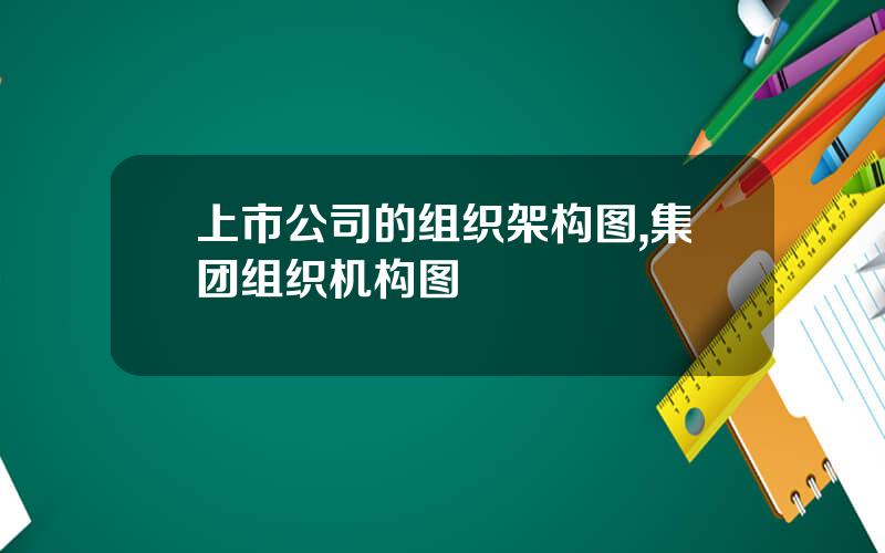 上市公司的组织架构图,集团组织机构图