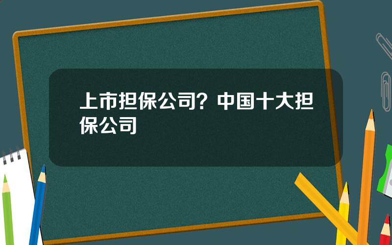 上市担保公司？中国十大担保公司