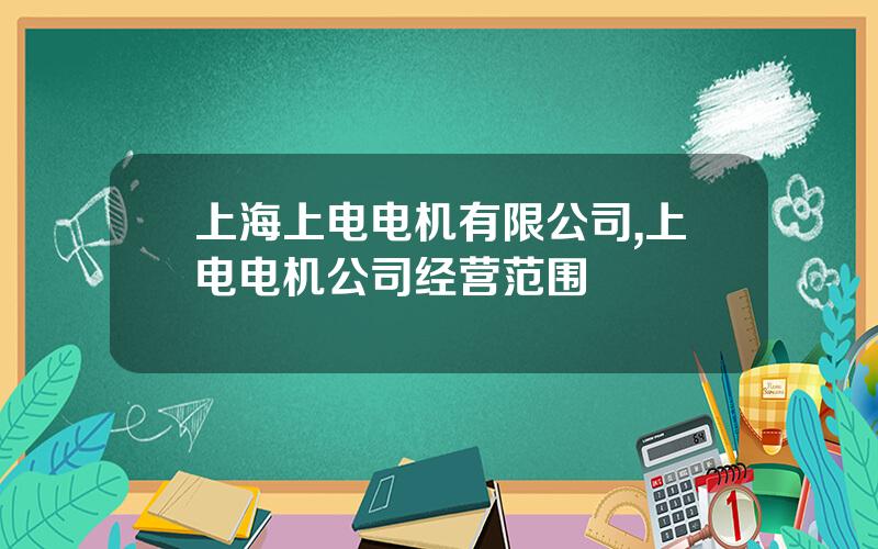 上海上电电机有限公司,上电电机公司经营范围