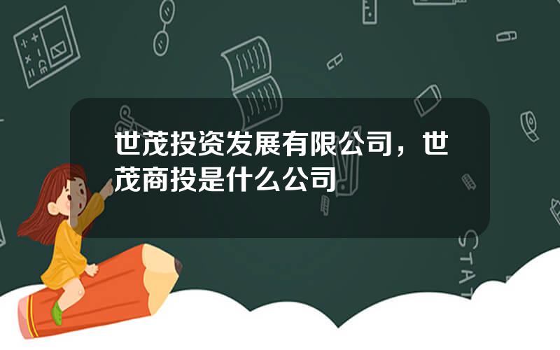 世茂投资发展有限公司，世茂商投是什么公司