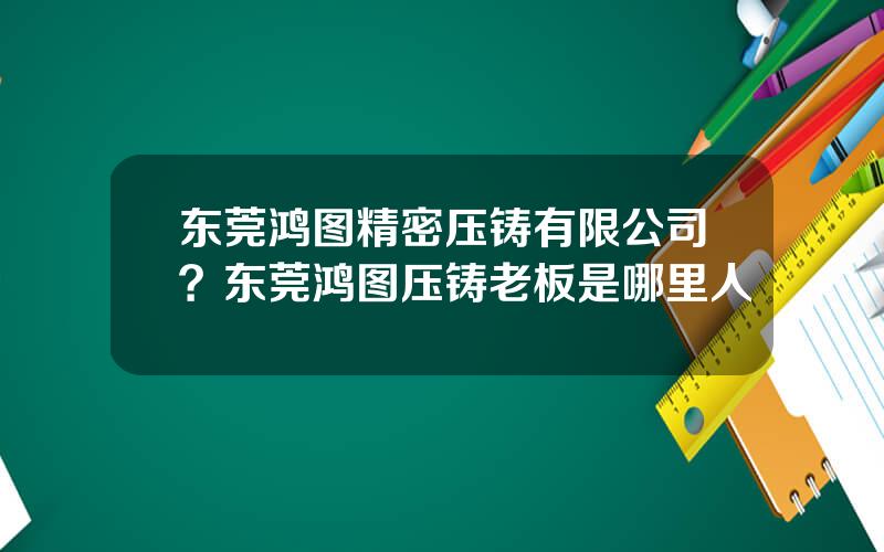 东莞鸿图精密压铸有限公司？东莞鸿图压铸老板是哪里人