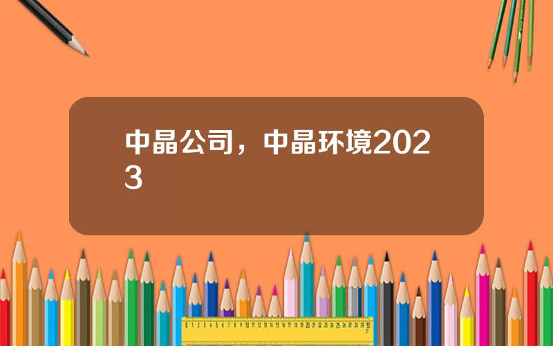 中晶公司，中晶环境2023