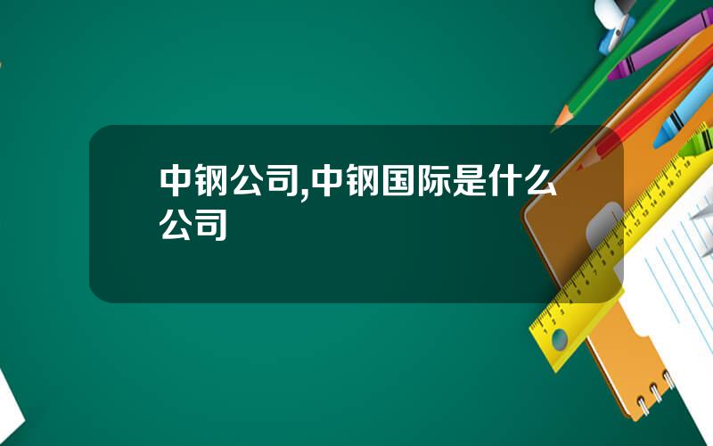 中钢公司,中钢国际是什么公司
